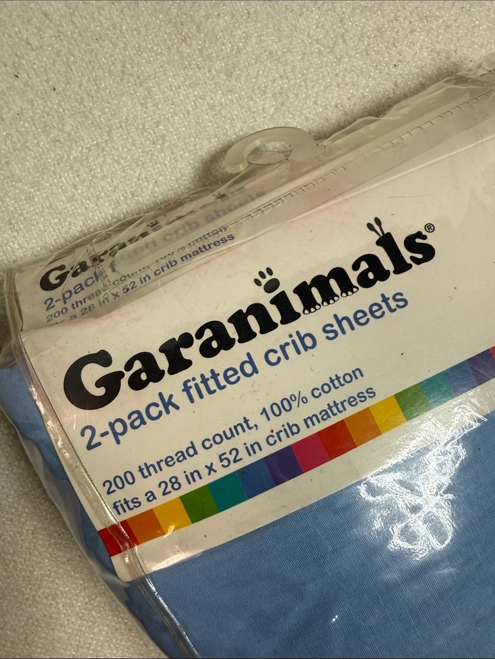 Garanimals Blue and White Polka Dot 2-Pack Fitted Crib Sheets